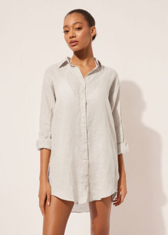 Abito camicia in lino
