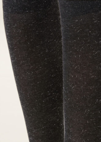 Calze lunghe glitterate con cashmere