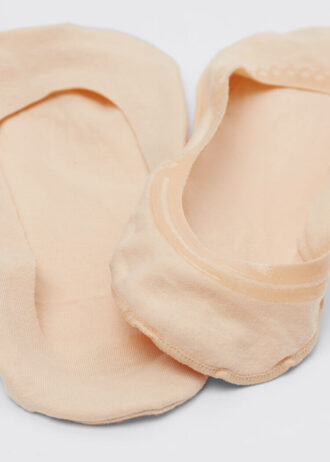 Calzini invisibili da donna in cotone con bordo in silicone