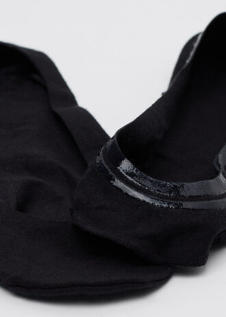 Calzini invisibili da donna in cotone con bordo in silicone