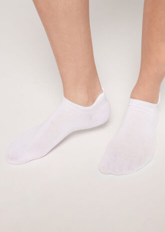 Calzini invisibili unisex in cotone con linguetta posteriore