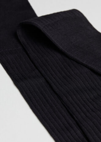 Calzini lunghi a coste in filato Lisle da uomo