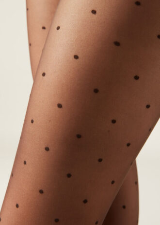 Collant a pois trasparenti