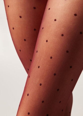 Collant a pois trasparenti
