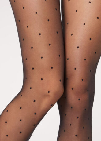 Collant a pois trasparenti