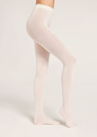 Collant coprenti opachi in cashmere e modal