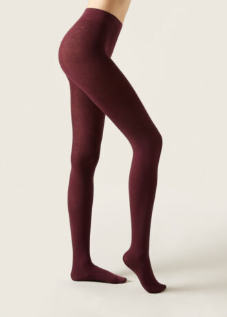 Collant coprenti opachi in cashmere e modal