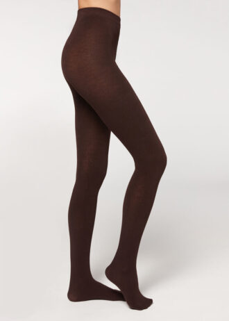 Collant coprenti opachi in cashmere e modal