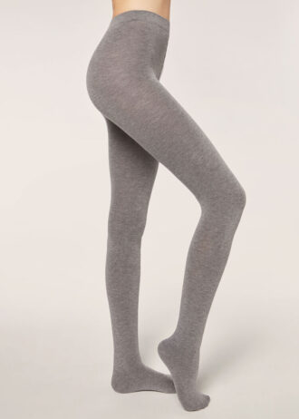 Collant coprenti opachi in cashmere e modal