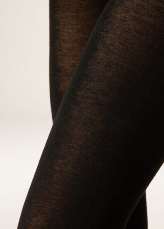 Collant coprenti opachi in cashmere e modal