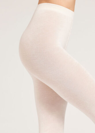 Collant coprenti opachi in cashmere e modal