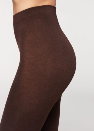 Collant coprenti opachi in cashmere e modal