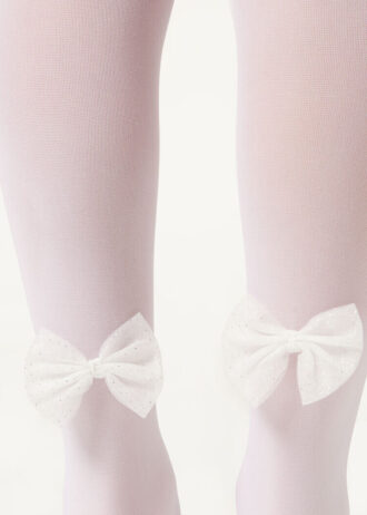 Collant da bambina con fiocco