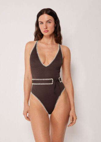Costume intero Bicolor Embroidery