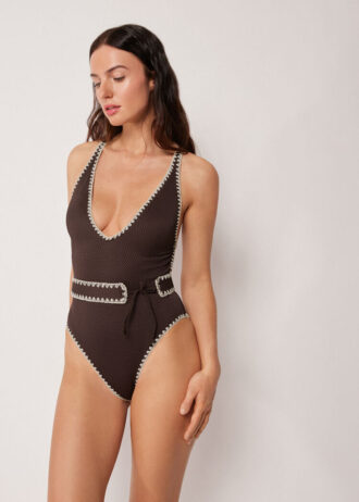Costume intero Bicolor Embroidery