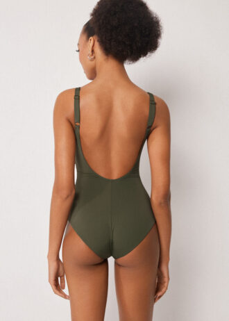 Costume intero snellente con drappeggi eleganti