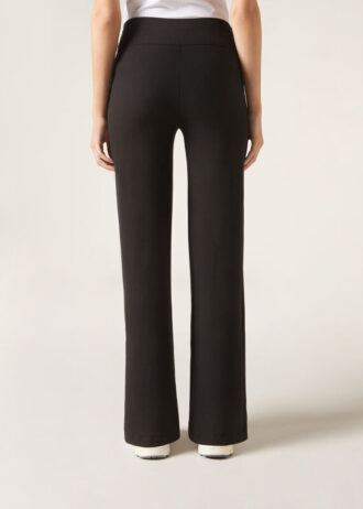 Pantaloni palazzo in misto cashmere