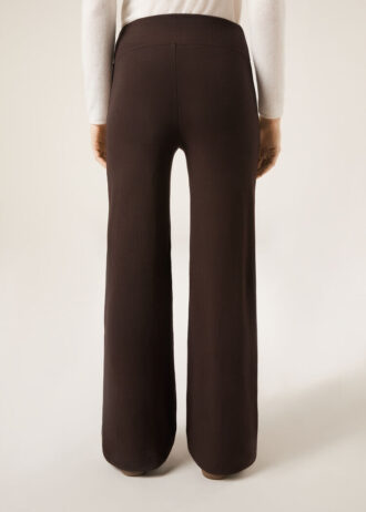 Pantaloni palazzo in misto cashmere