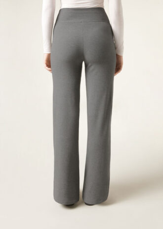 Pantaloni palazzo in misto cashmere