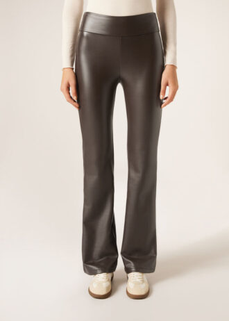 Pantaloni Thermal a zampa termici con effetto rivestito