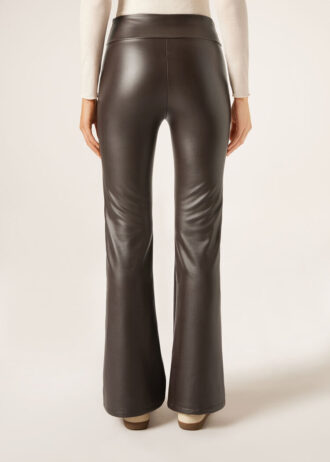 Pantaloni Thermal a zampa termici con effetto rivestito