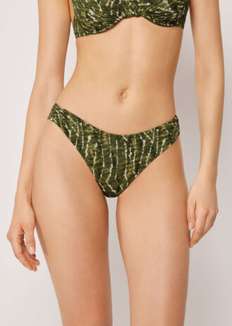 Slip brasiliano con effetto tie-dye naturale