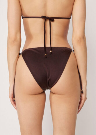 Slip da bagno a perizoma Brown Glitter