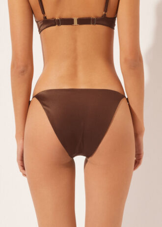 Slip da bagno a perizoma in raso lucido