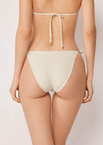 Slip da bagno a perizoma in rete con paillettes