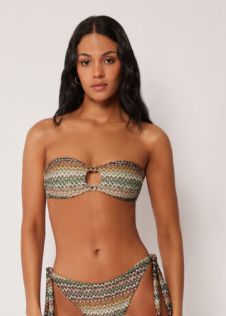 Top a fascia per costume da bagno elegante in stile etnico