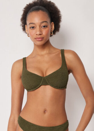 Top bikini a balconcino Crinkle Waves