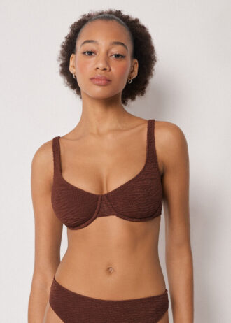 Top bikini a balconcino Crinkle Waves