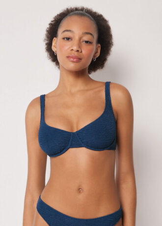 Top bikini a balconcino Crinkle Waves
