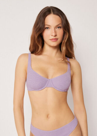 Top bikini a balconcino Crinkle Waves